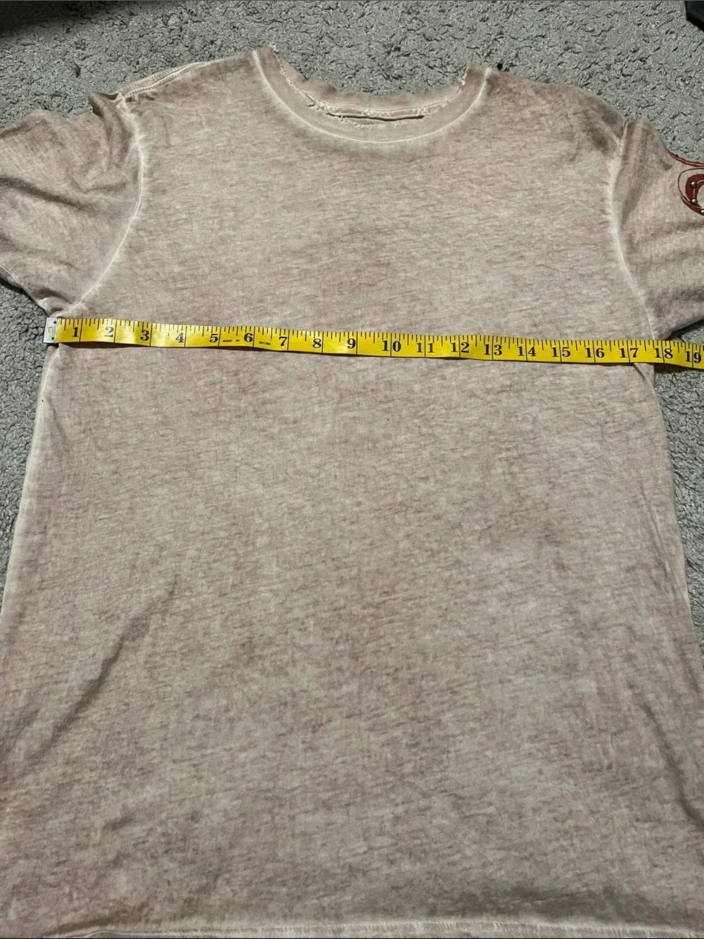 Hard 8 Intentional Distressed Burnout Studded Graphic Design Pullover T-Shirt - Picture 11 of 11